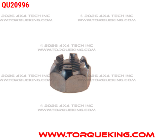 QU20996 9/16" Fine Thread Castle Nut