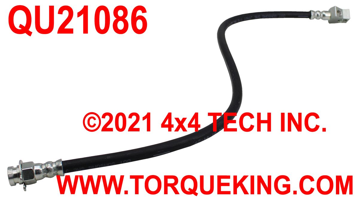 QU21086 Frame to Front Axle Brake Hose for 1976-1977 F100, F150 4x4 Torque King 4x4