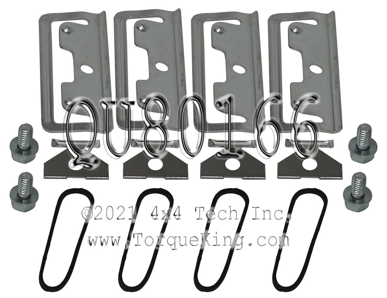 QU80166 Front Disc Brake Caliper Hold Down, Anti-Rattle Hardware, Spring Kit Torque King 4x4