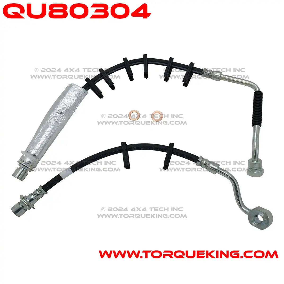 QU80304 Right Front Brake Hose for most 2013-2018 Ram Torque King 4x4