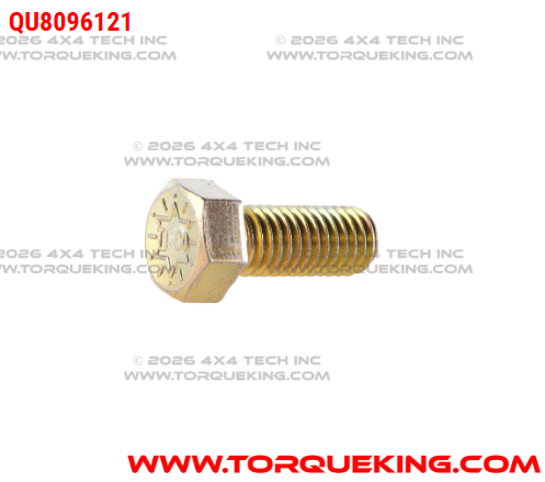 QU8096121 1/2-13 x 1 UNC Grade 8 Coarse Thread Hex Head Bolt Torque King 4x4