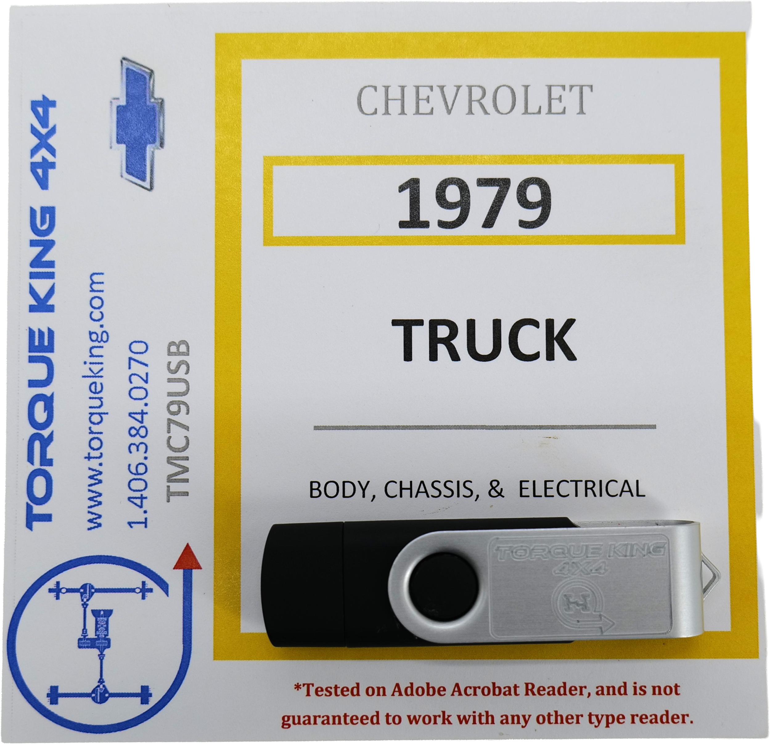TMC79USB 1979 Chevy and GMC Factory C/K Truck Repair Manual on USB
