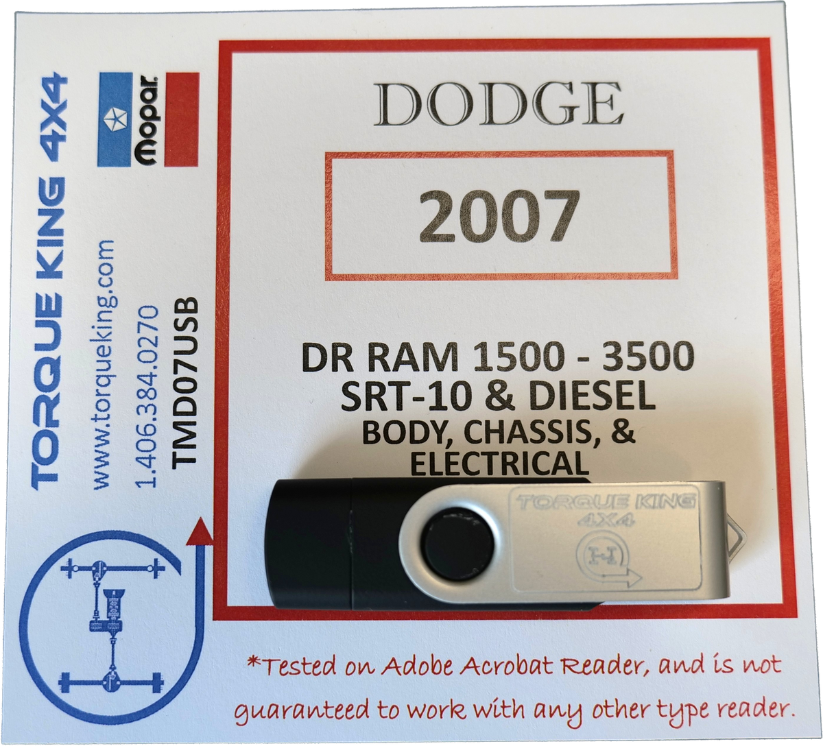 TMD07USB 2007 Ram Dodge Shop USB Torque King 4x4