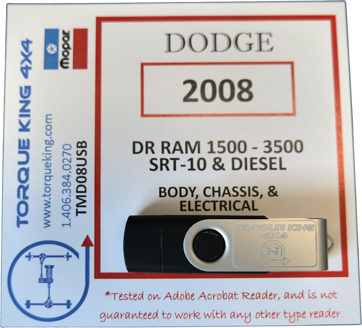 TMD08USB 2008 Ram Dodge Shop USB Torque King 4x4