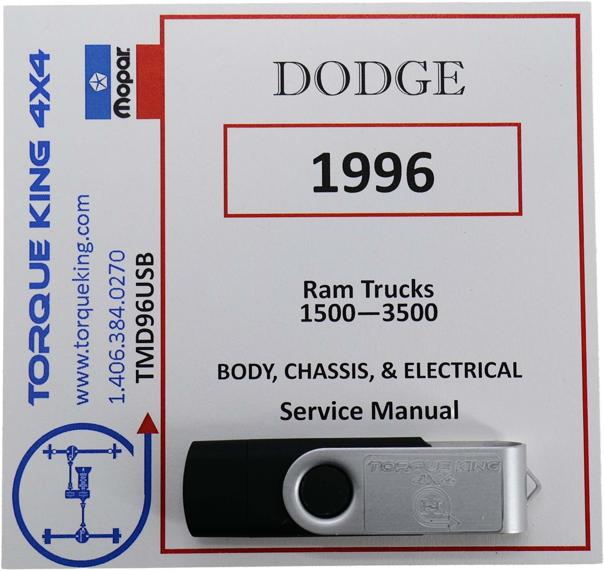 TMD96USB 1996 Complete Dodge Factory Service Manuals on USB Torque King 4x4