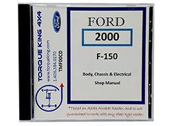 TMF00F15CD 2000 Ford Factory Shop Manual on CD for F150 Torque King 4x4