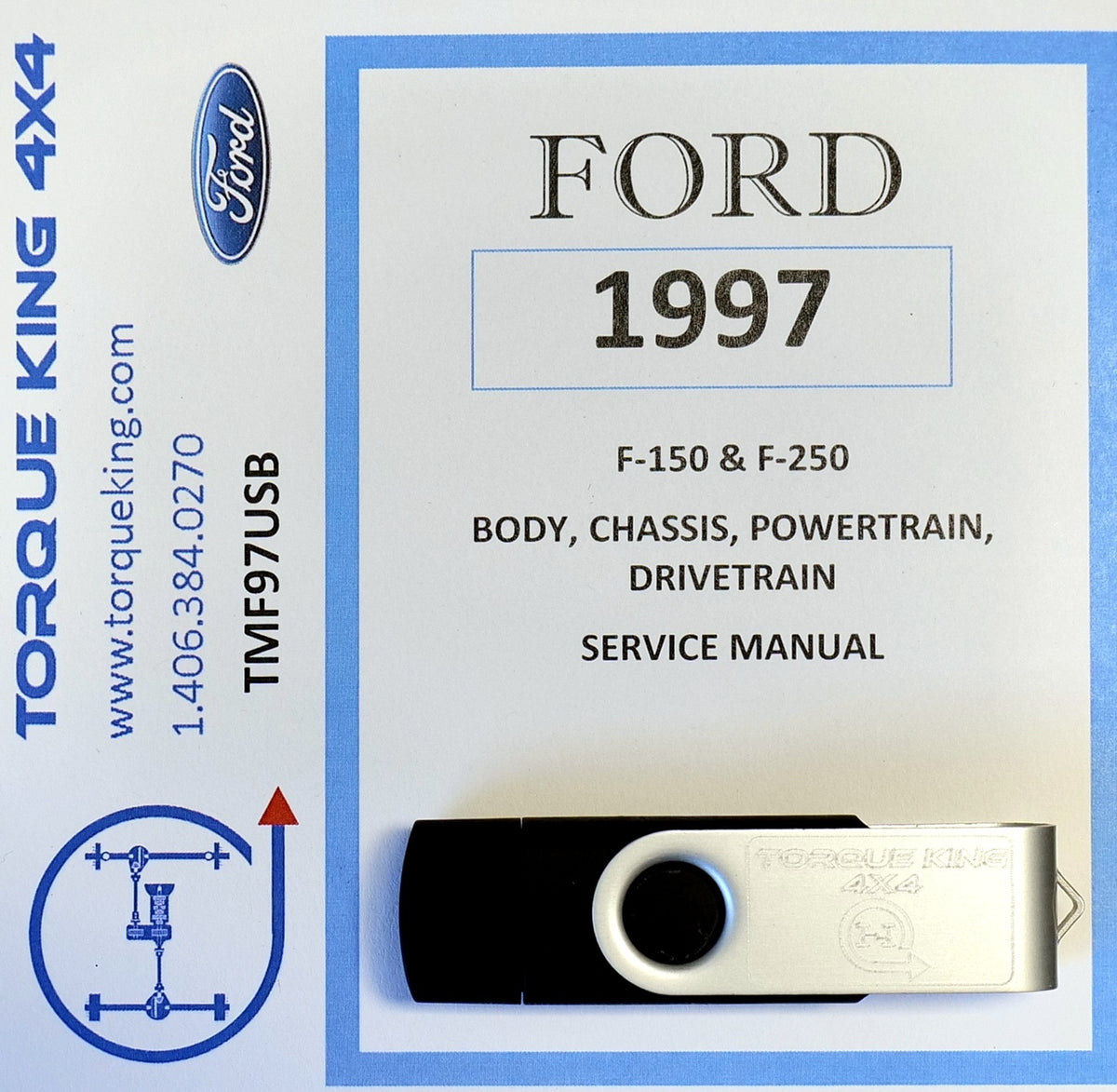 TMF05F15USB 2005 Ford Factory Shop Manual on USB for F150 Torque King 4x4