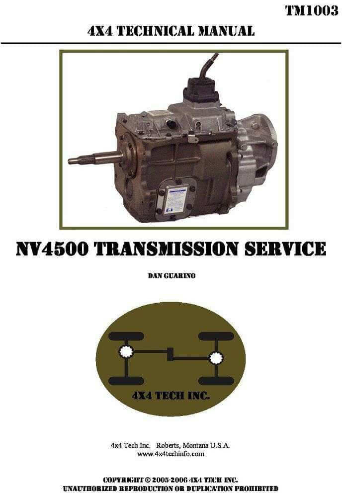 1992-2007 Dodge Ram New Venture NV4500 Rebuild Manual TM1003 Torque King 4x4