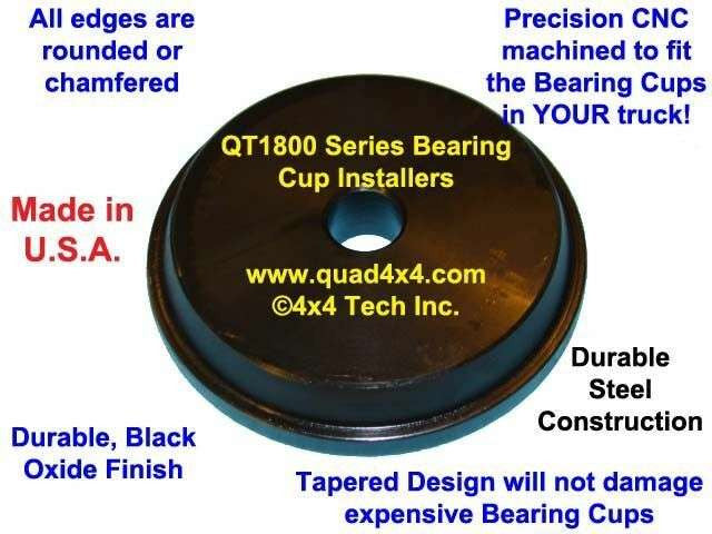 QT1804 Bearing Cup Installer 3-13/16" Approximate Outside Diameter Torque King 4x4