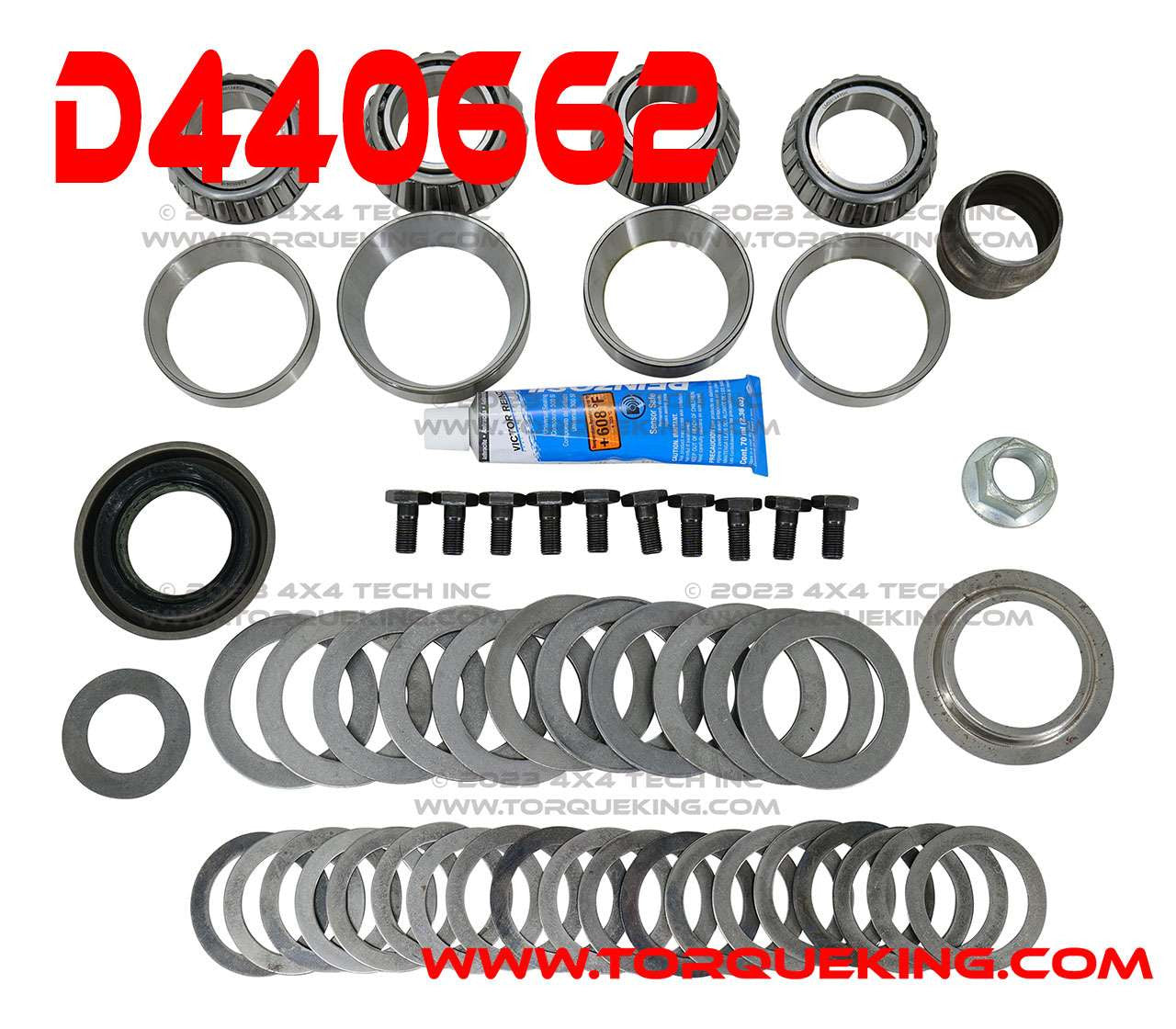 D440662 Dana 30 Diff Bearing Overhaul Kit for 2007-2018 JK Torque King 4x4