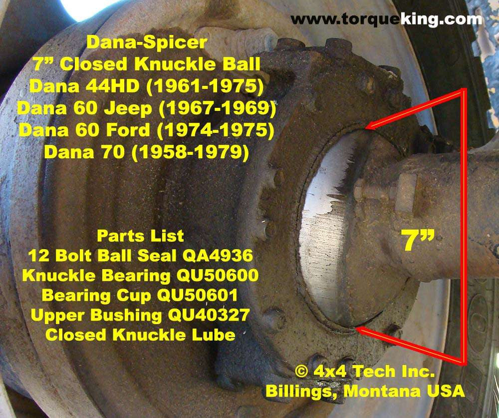 Identify Dodge Dana 70 Closed Knuckle Front Axle IDN-131 Torque King 4x4