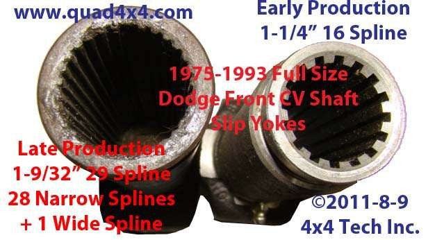 ID My 1977-1993 Dodge Full Size 4x4 Front CV Driveshaft IDN-143 Torque King 4x4