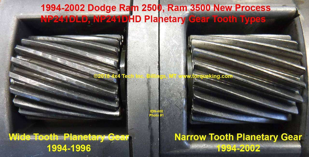 IDN-400 NP241D Transfer Case Input Shaft & Planet Gear Tooth Differences Torque King 4x4