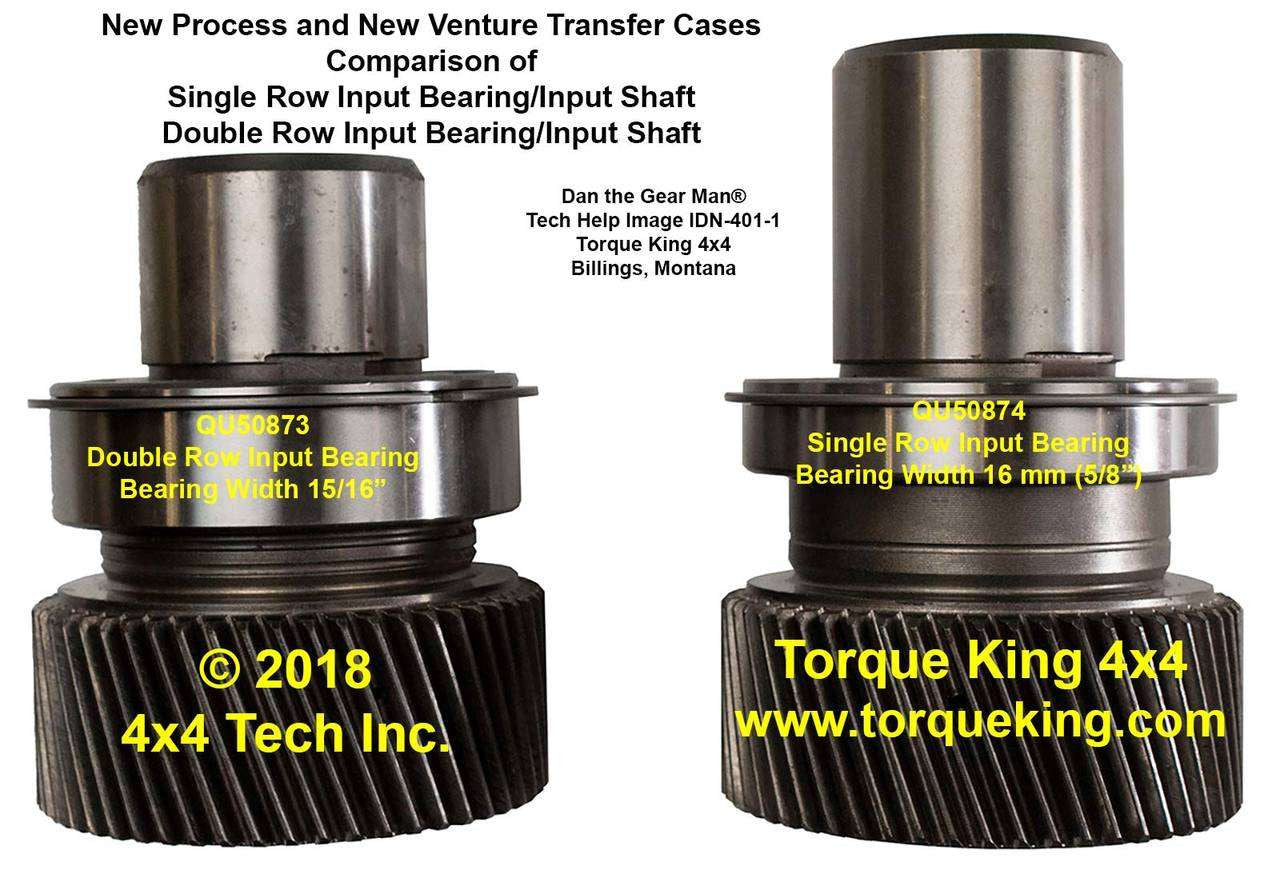 IDN-401 NP231, NP233, NP241, NP242 Input Bearing Width Tech Help Torque King 4x4