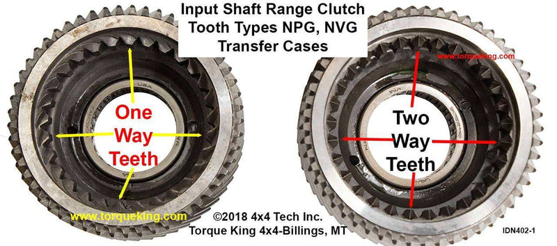 Input Shaft Clutch Tooth Profiles for NPG and NVG Transfer Cases IDN-402