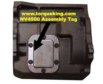 NV4500 Build Tags for Chevy, Dodge, GMC, and Ram IDN-108 Torque King 4x4