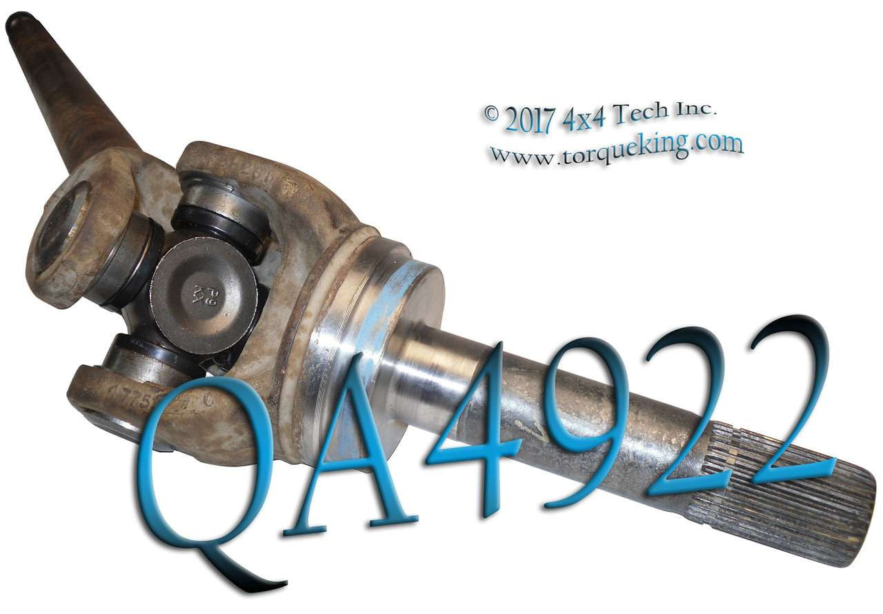 QA4922U Reconditioned Right Axle Shaft Assembly for 99-04 F250, F350 D60 Torque King 4x4