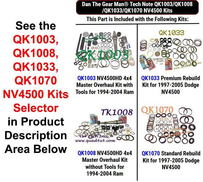QK1003 QK1008 QK1033 QK1070 NV4500 Kits Selector Torque King 4x4