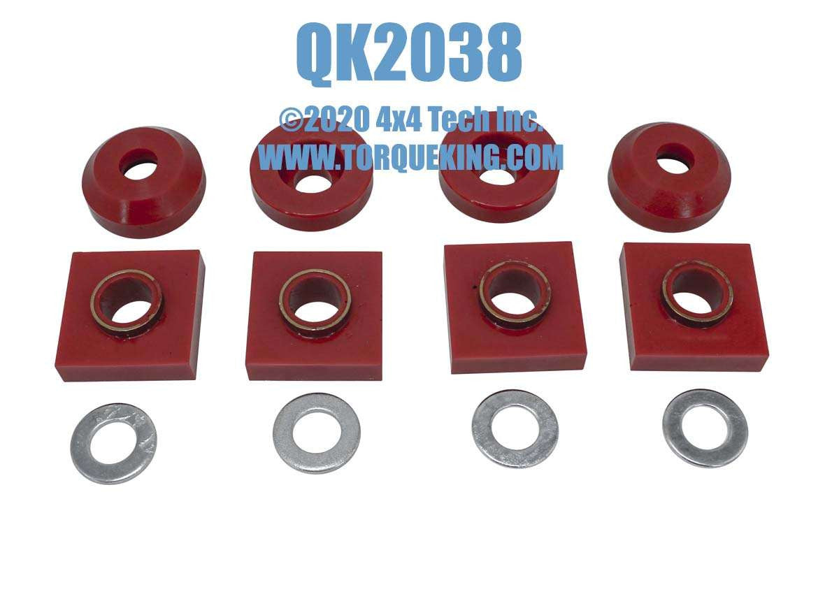 QK2038 Uretahane Remote Mount Transfer Case Mount Kit for Ford D24 & NP205 Torque King 4x4