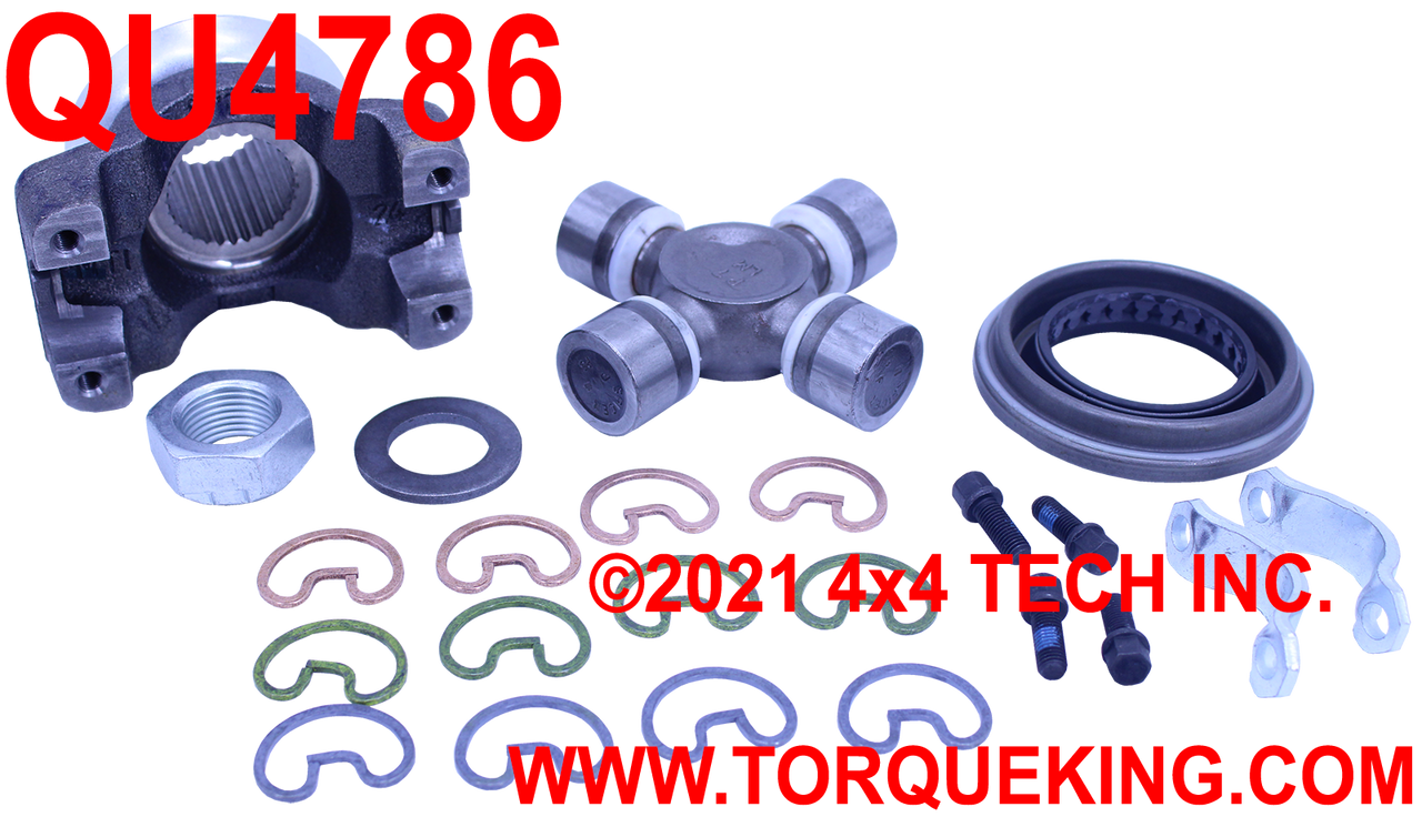 QK4786 F350 Dana 60 1330 Front Axle Pinion Yoke & U-Joint Retrofit Kit Torque King 4x4