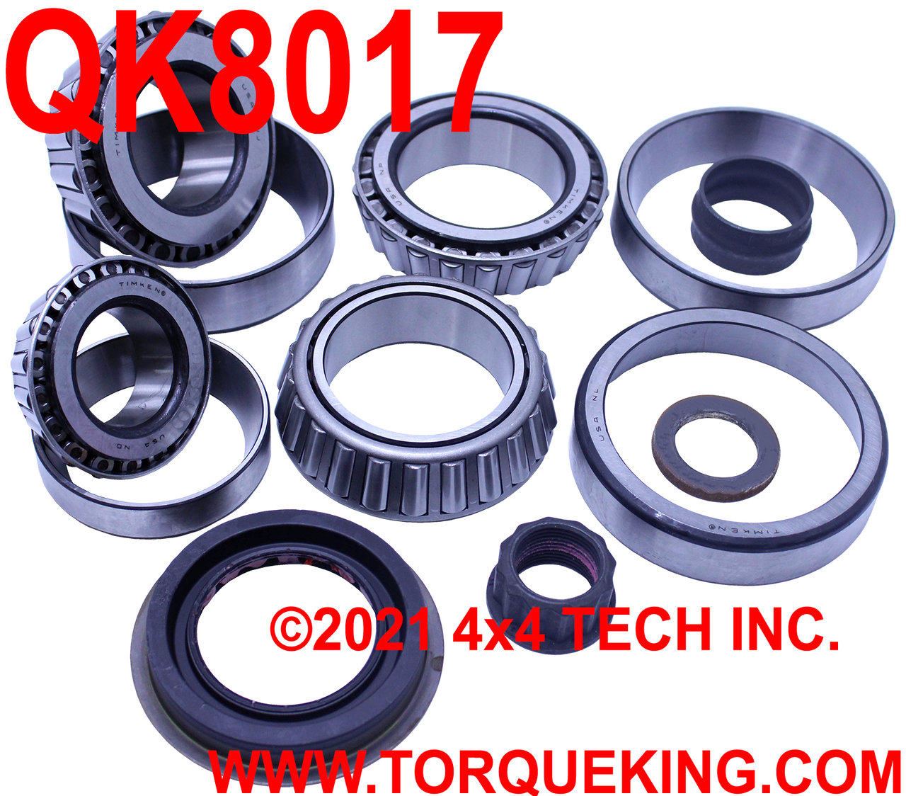 QK8017 2011.5 & down AAM 1150 Rear Axle Differential Bearing & Seal Kit Torque King 4x4