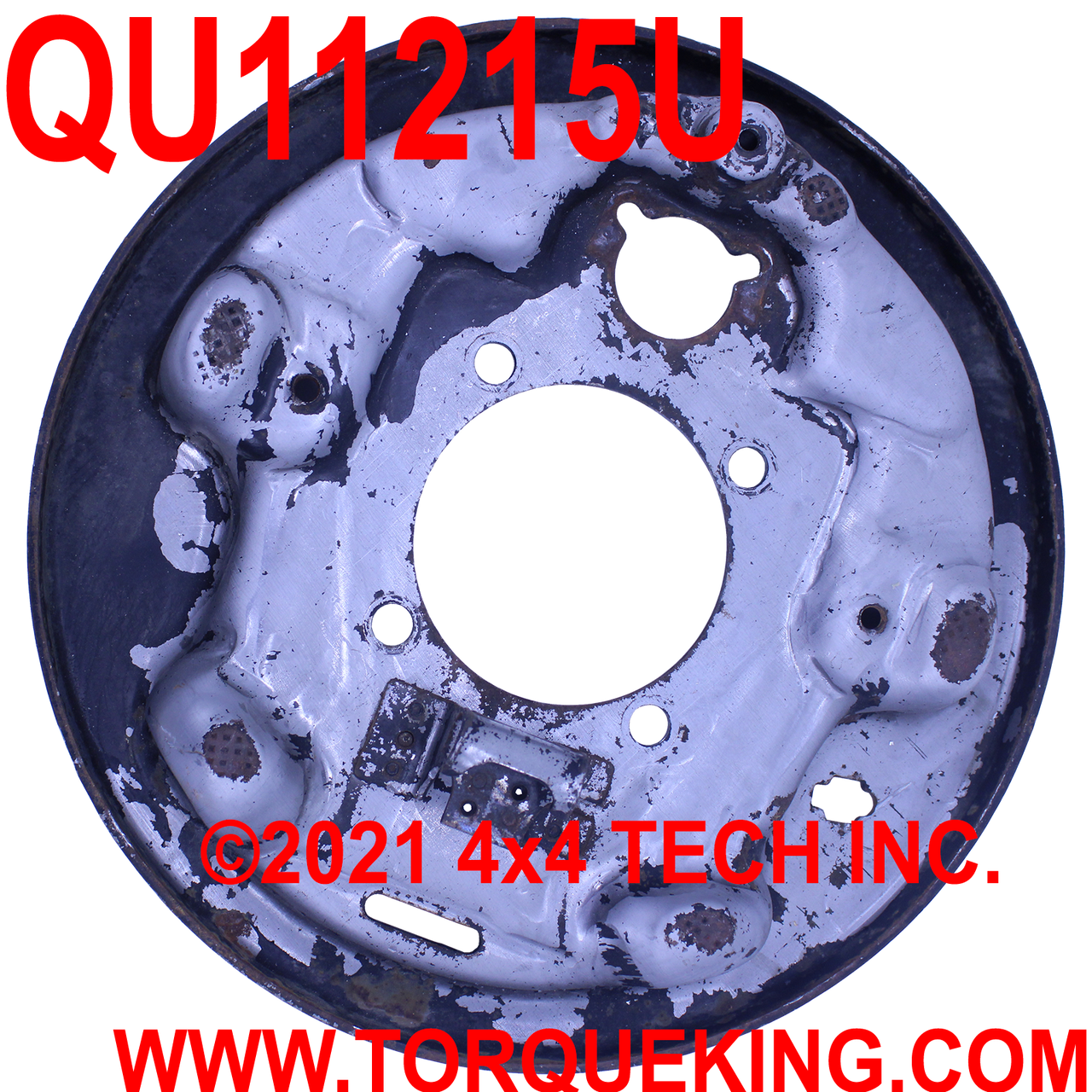 QU11215U Used Right Rear 12" Brake Bare Backing Plate for Dodge Torque King 4x4