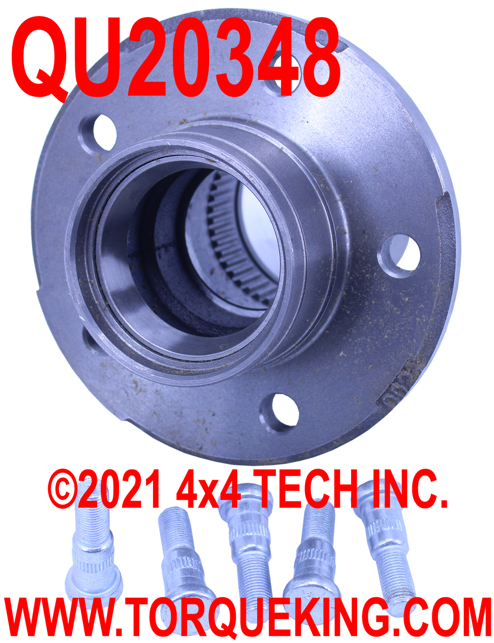 QU20348 New Splined Front Disc Brake Wheel Hub Torque King 4x4