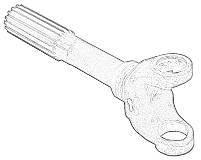 QU20372 Splined Slip Yoke Shaft for 2005.5-2016 Ford Front CV Driveshaft Torque King 4x4