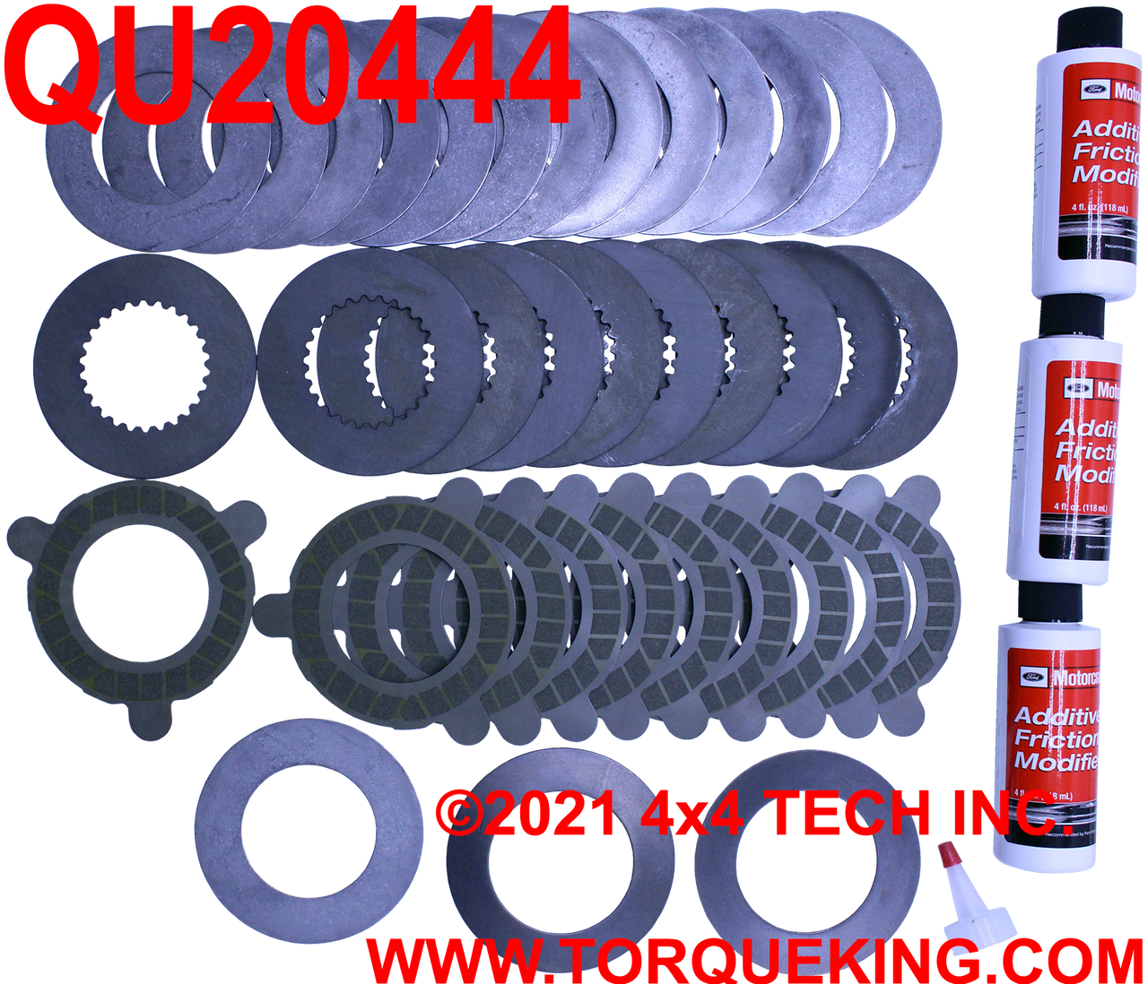 QU20444 3 Pinion Limited Slip Clutch Kit for Ford 10.5" Rear Axles Torque King 4x4