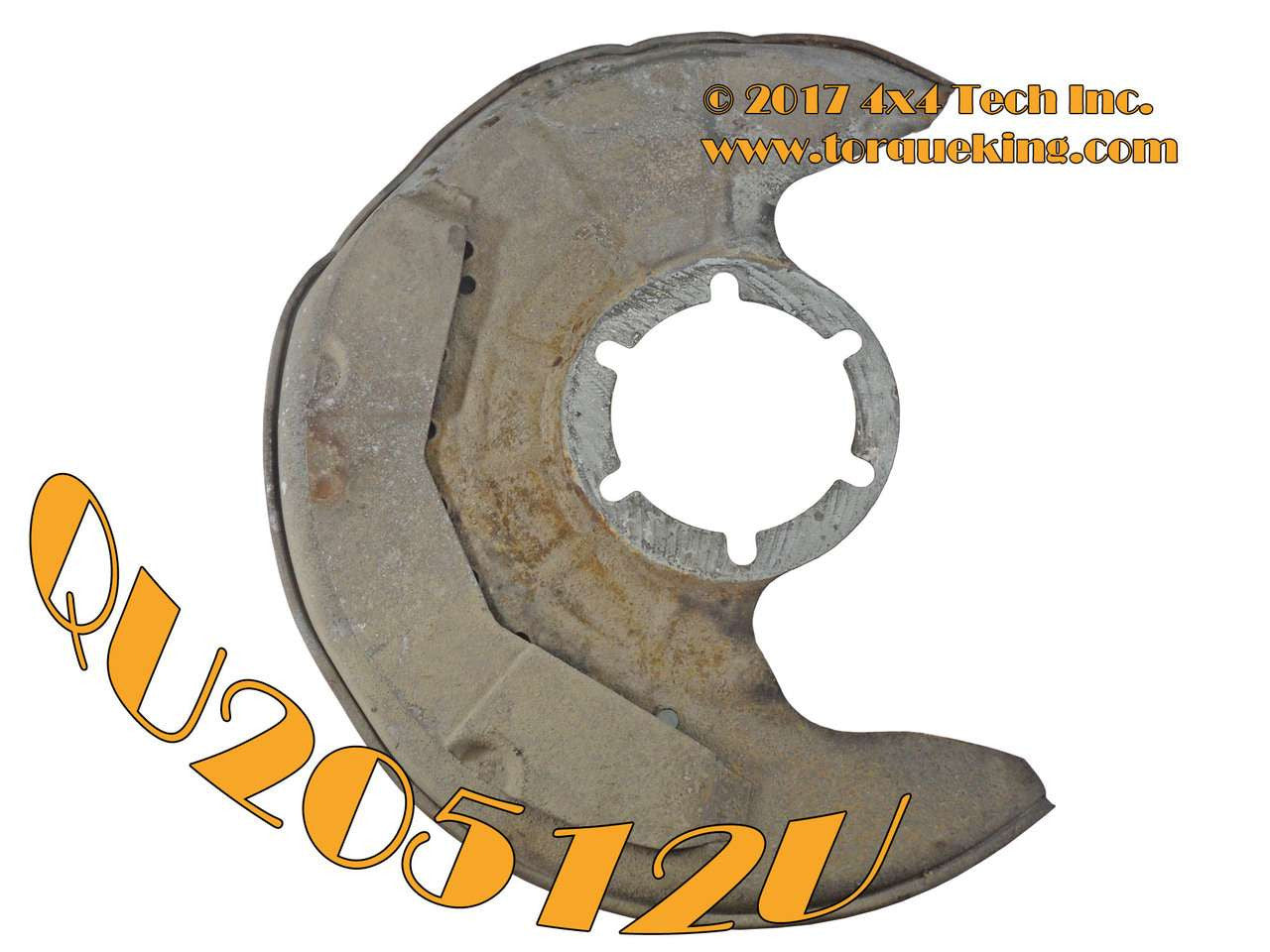 QU20512U Functional Used Left Brake Shield for 1980-1992 Bronco, F150 Torque King 4x4