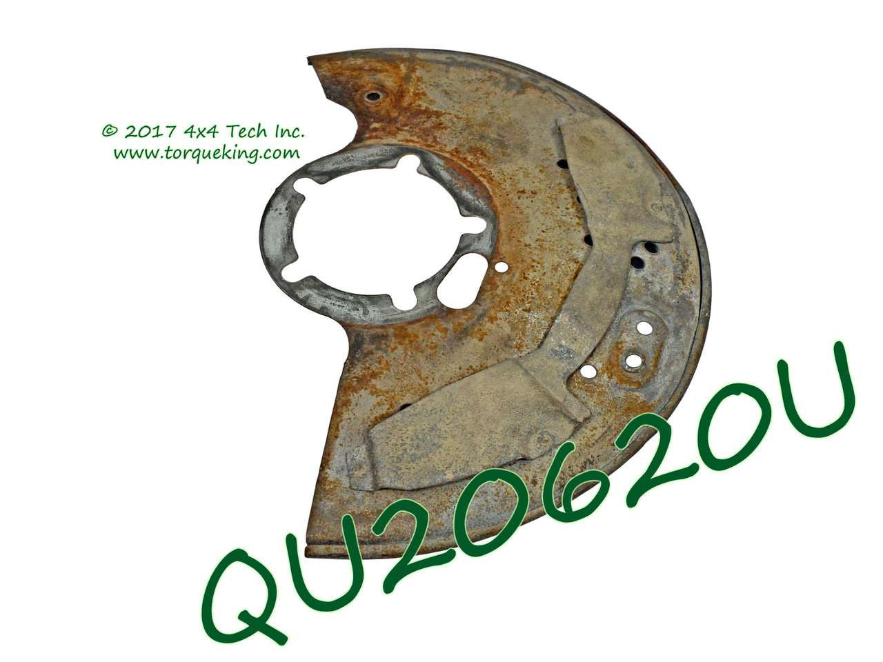 QU20620U Used Right Brake Shield for 1994-1996 Dana 44 Bronco Torque King 4x4