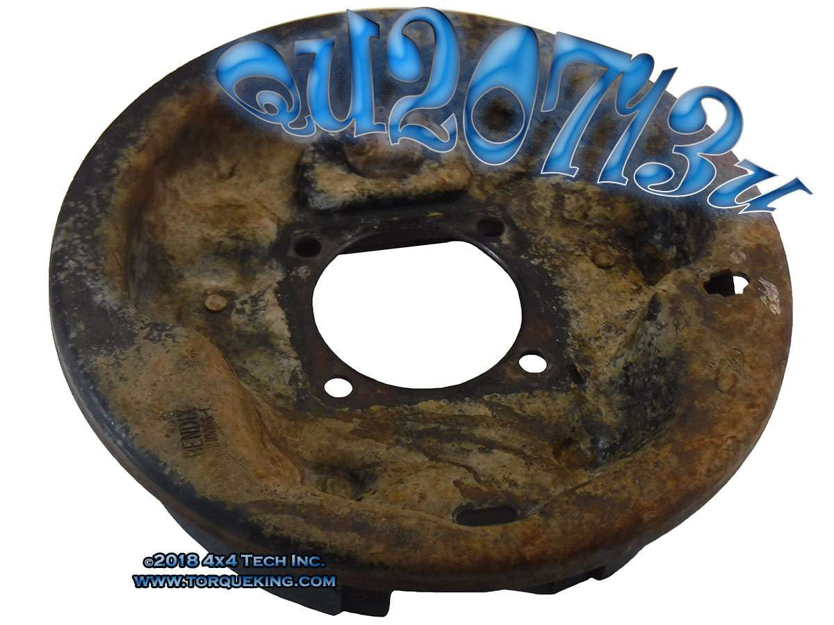 QU20713U Used Left Brake Plate for 1984-1997 Ford F250, F350 Torque King 4x4