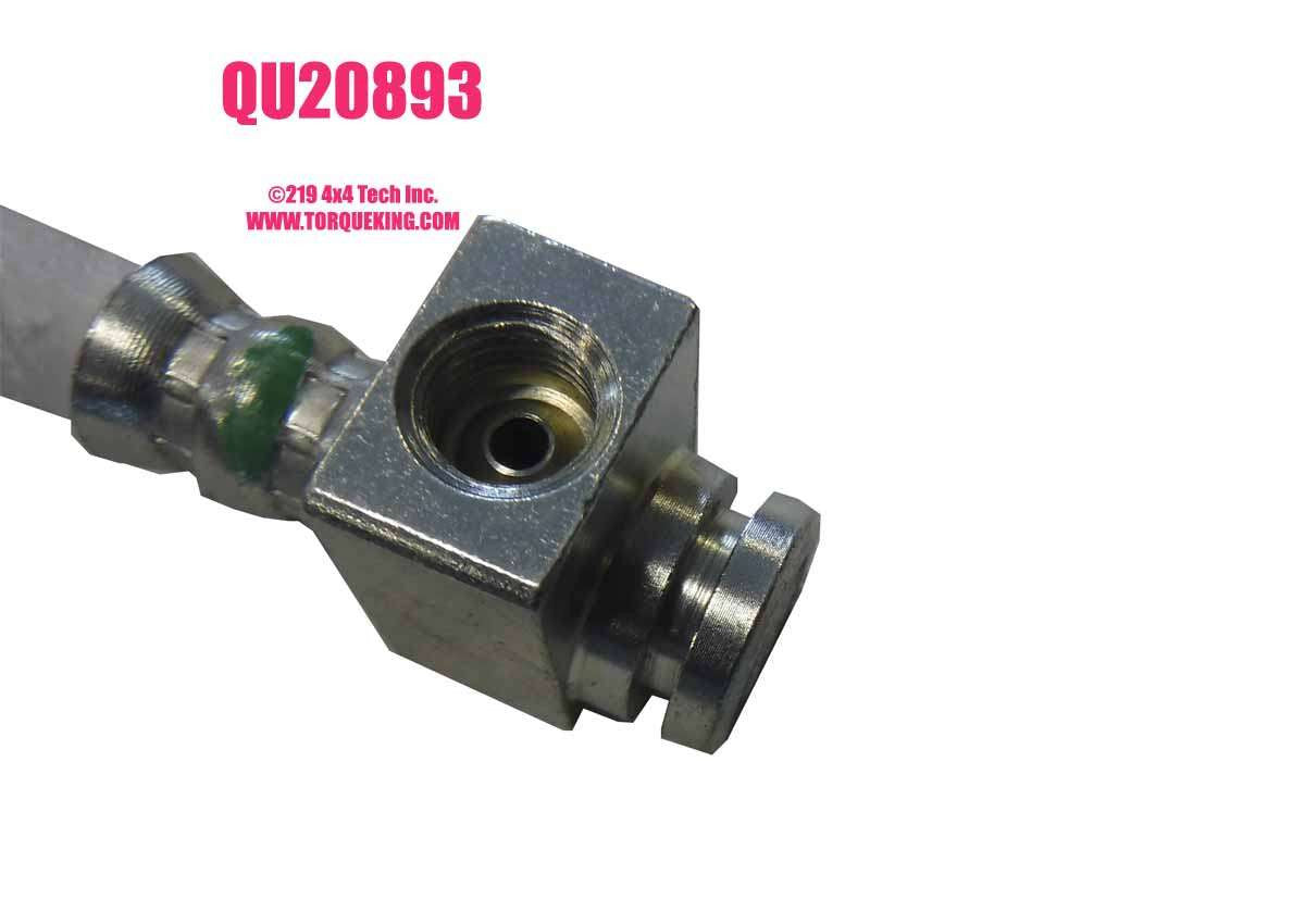 QU20893 Left Front Brake Hose for 1995, 1996, 1997 Ford F250, F350 4x4 Torque King 4x4