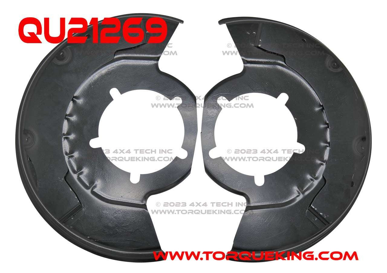 QU21269 Pair Dana 50, Dana 60 Front Brake Dust Shields for 1980-1997 F350 Torque King 4x4