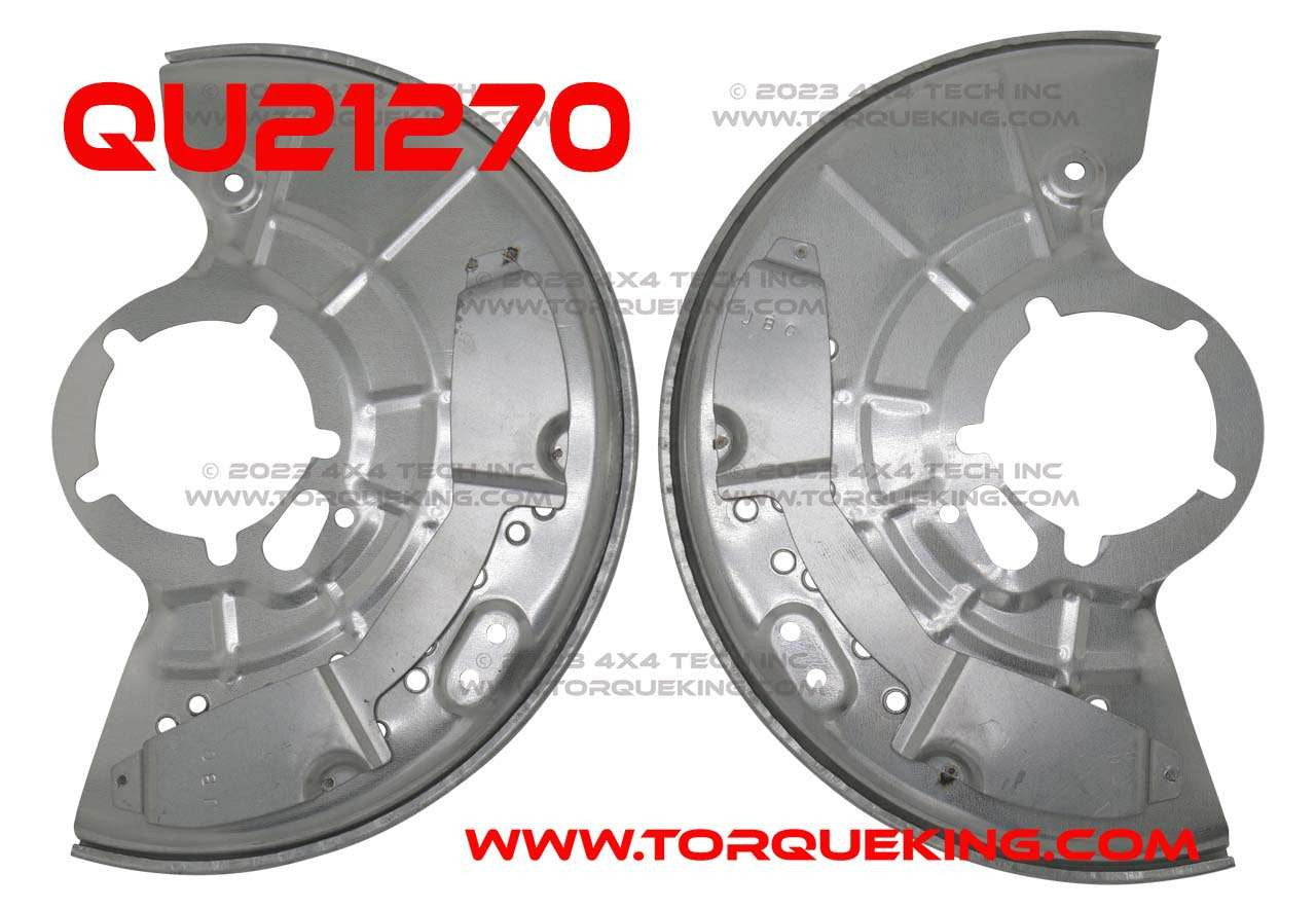 QU21270 Pair Dana 44 Front Brake Dust Shields for 1993-1996 Bronco, F150 Torque King 4x4