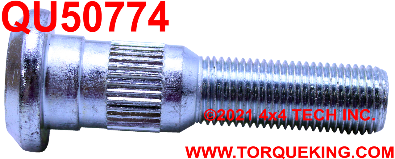 QU50774 1/2" Front Wheel Bolt for 1975 to 1993 Dodge Dana 60 & 61 Torque King 4x4