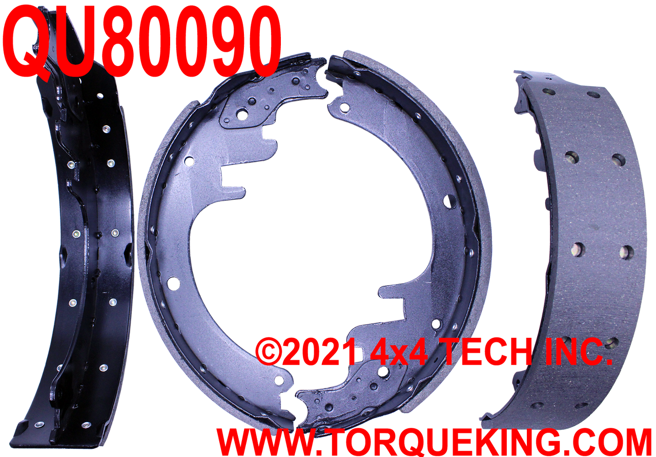 QU80090 Brake Shoe Set for 13" x 2.5" Brakes Torque King 4x4