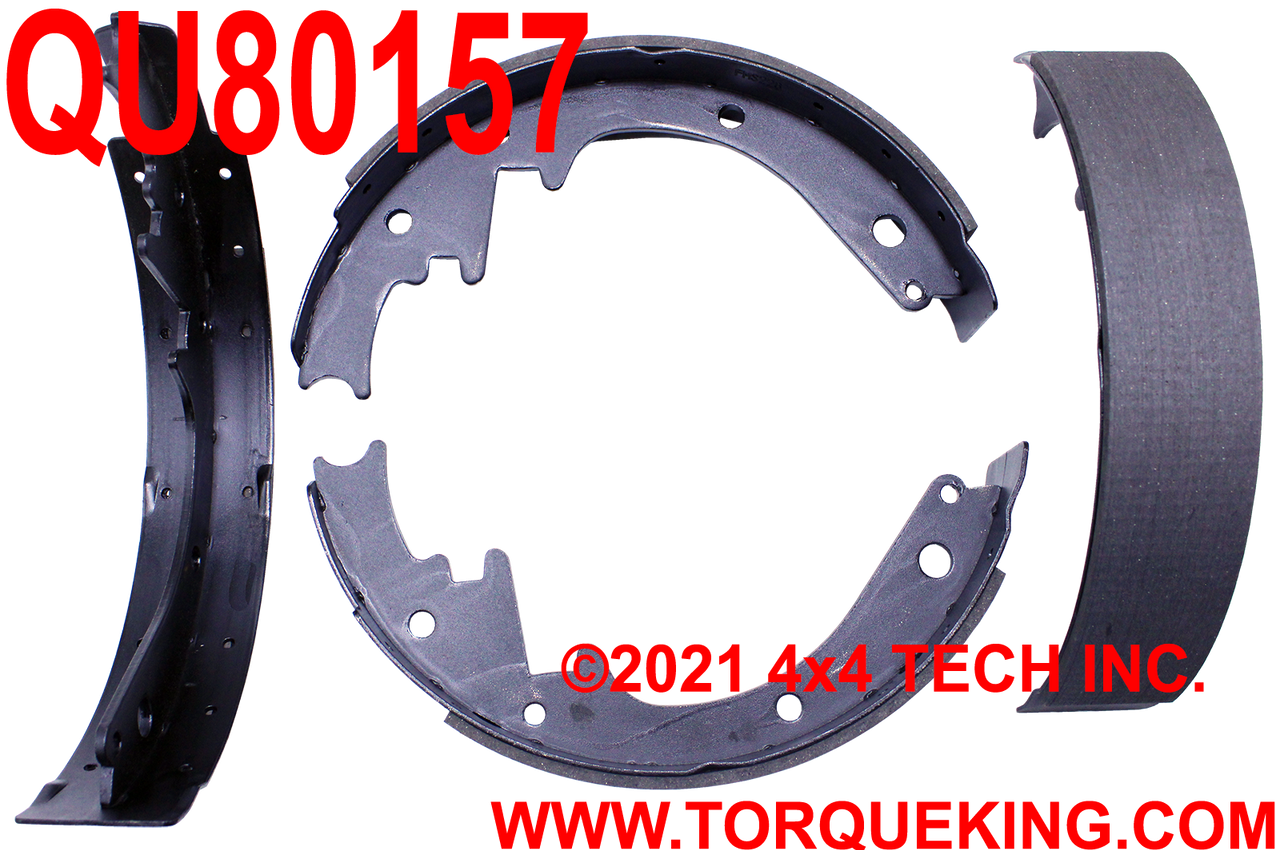 QU80157 Premium 11" Front Brake Shoe Set for vintage Chevy, GMC, IHC Torque King 4x4