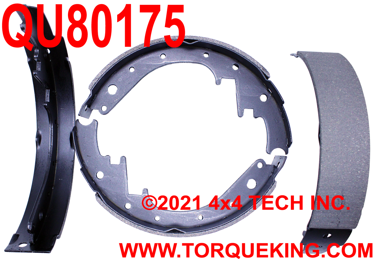 QU80175 11"x2" Brake Shoe Set Torque King 4x4
