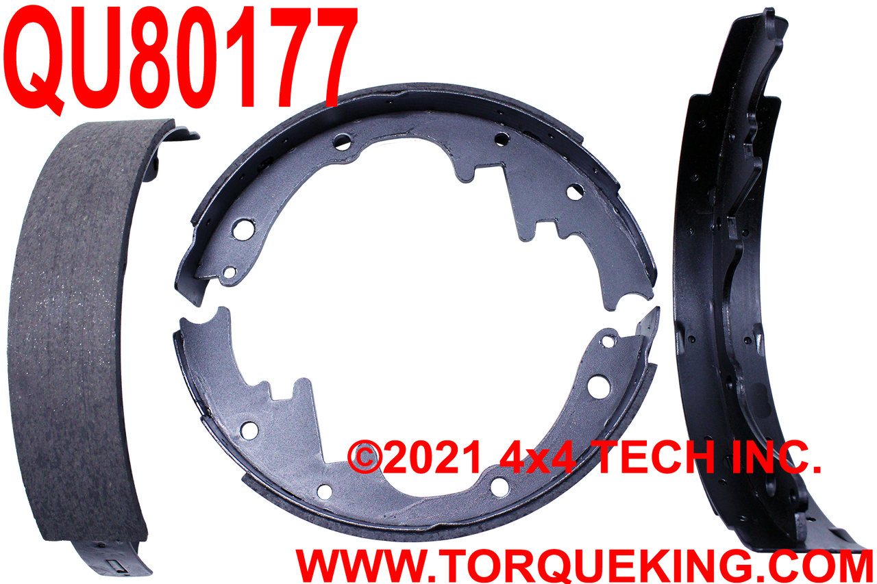 QU80177 11"x2" Front Brake Shoes Torque King 4x4