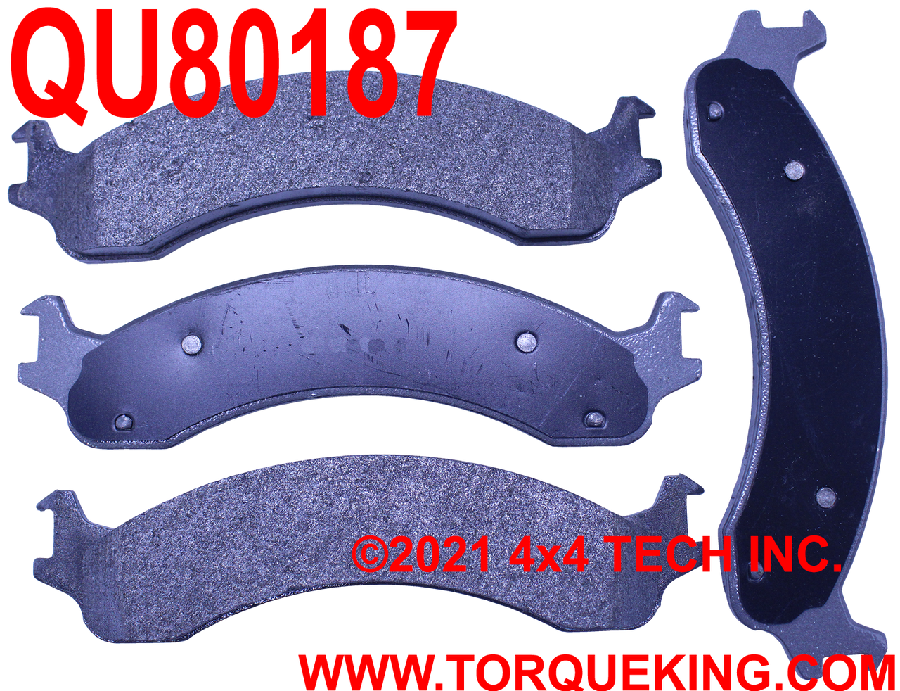 QU80187 Premium Fleet Rated Front Disc Brake Pads for 00-02 Ram D60 Torque King 4x4