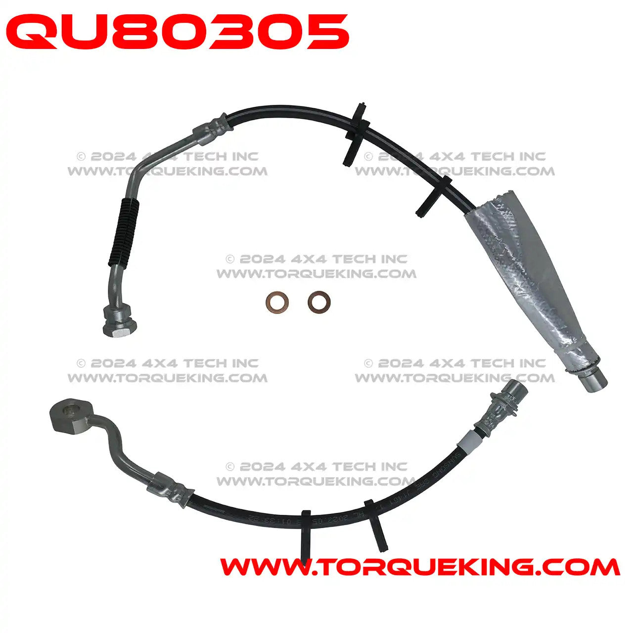 QU80305 Left Front Brake Hose for most 2013-2018 Ram