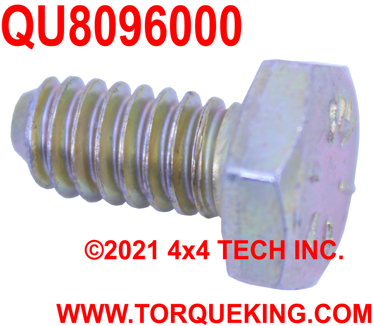 QU8096000 1/4-20 x 1/2 UNC Grade 8 Coarse Thread Hex Head Bolt Torque King 4x4