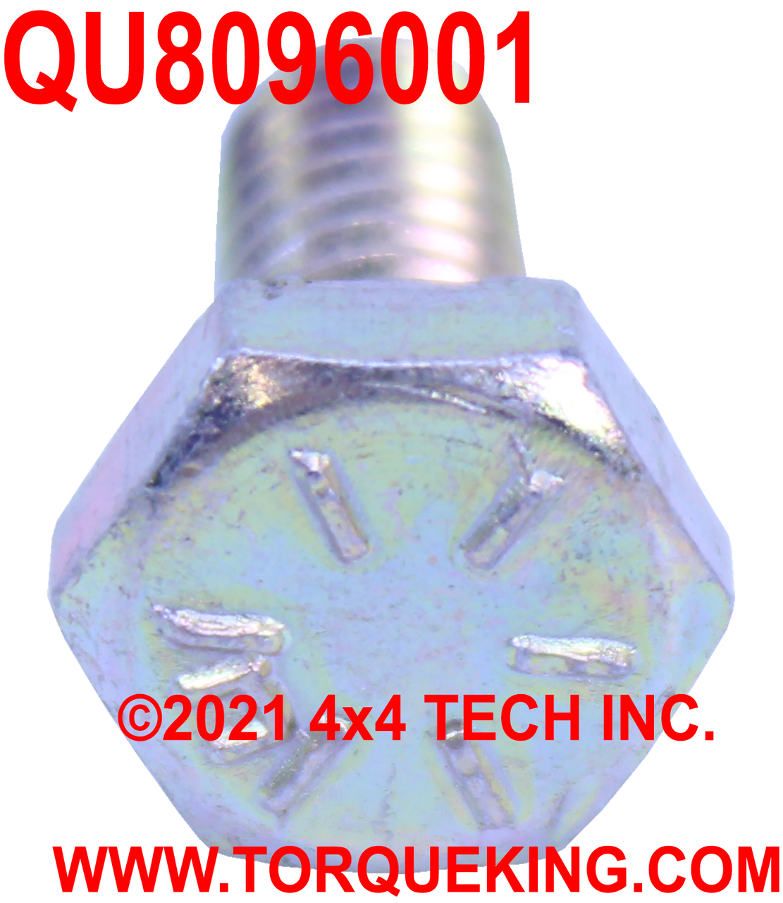 QU8096001 1/4-20 x 5/8 UNC Grade 8 Coarse Thread Hex Head Bolt Torque King 4x4