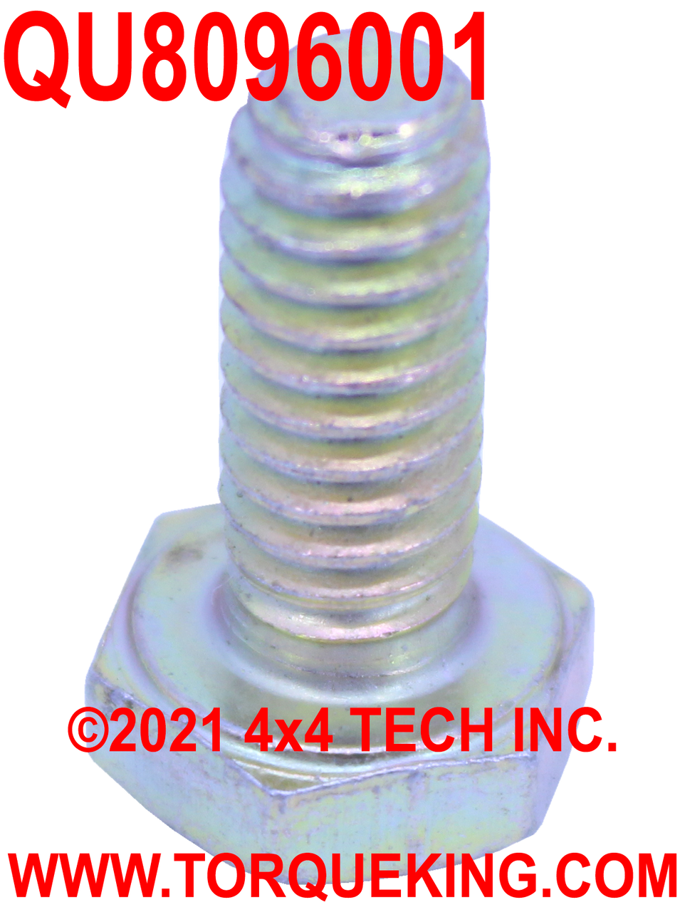 QU8096001 1/4-20 x 5/8 UNC Grade 8 Coarse Thread Hex Head Bolt Torque King 4x4