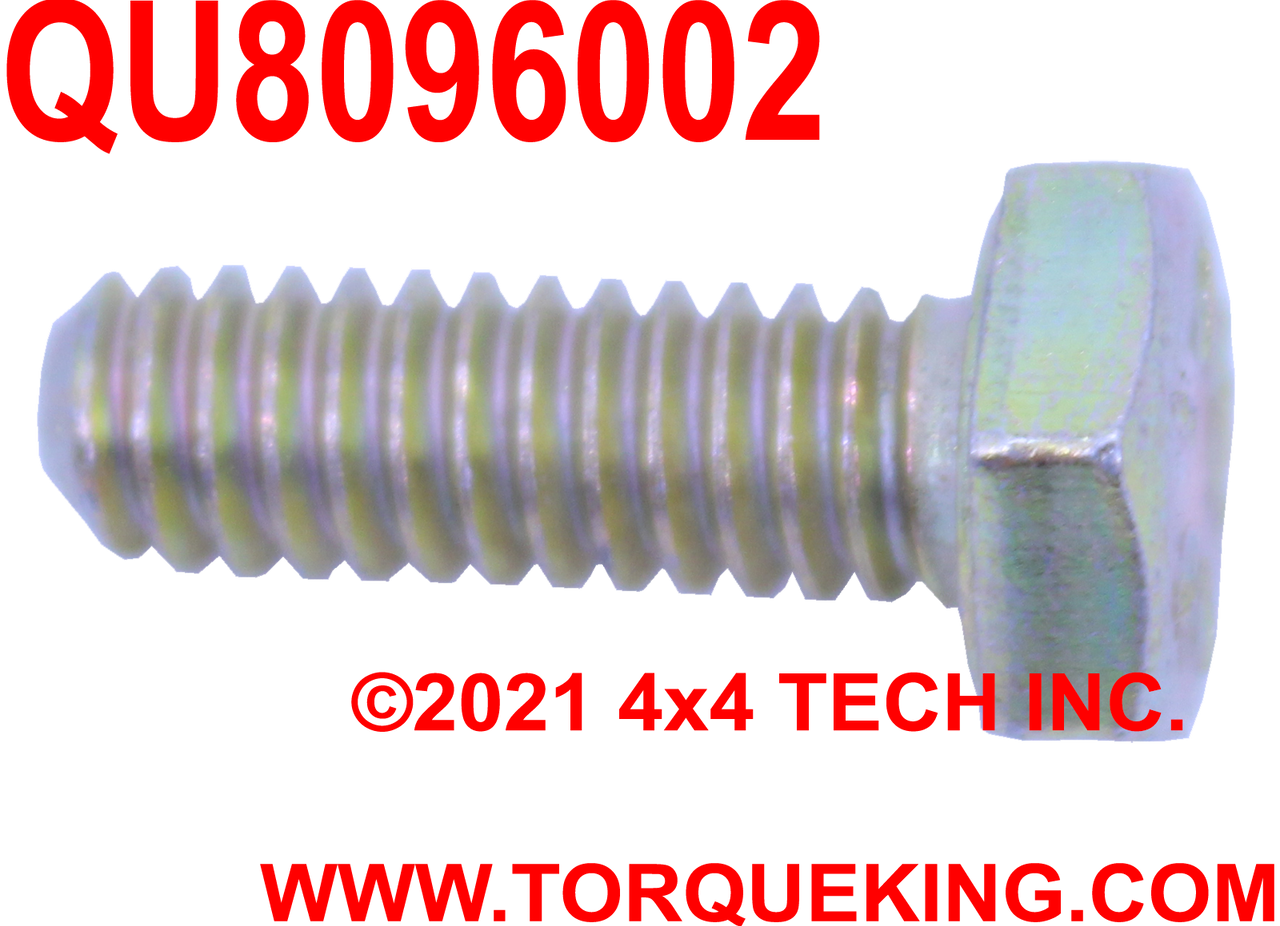 QU8096002 1/4-20 x 3/4 UNC Grade 8 Coarse Thread Hex Head Bolt Torque King 4x4