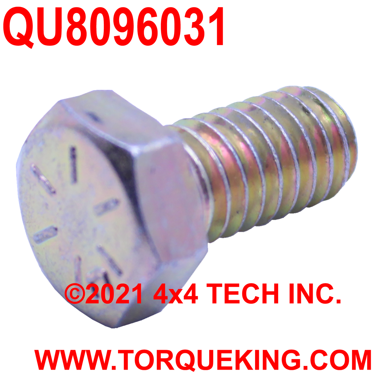 QU8096031 5/16-18 x 5/8 UNC Grade 8 Coarse Thread Hex Head Bolt Torque King 4x4