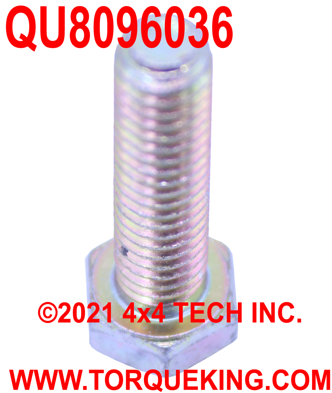 QU8096036 5/16-18 x 1 1/4 UNC Grade 8 Coarse Thread Hex Head Bolt Torque King 4x4