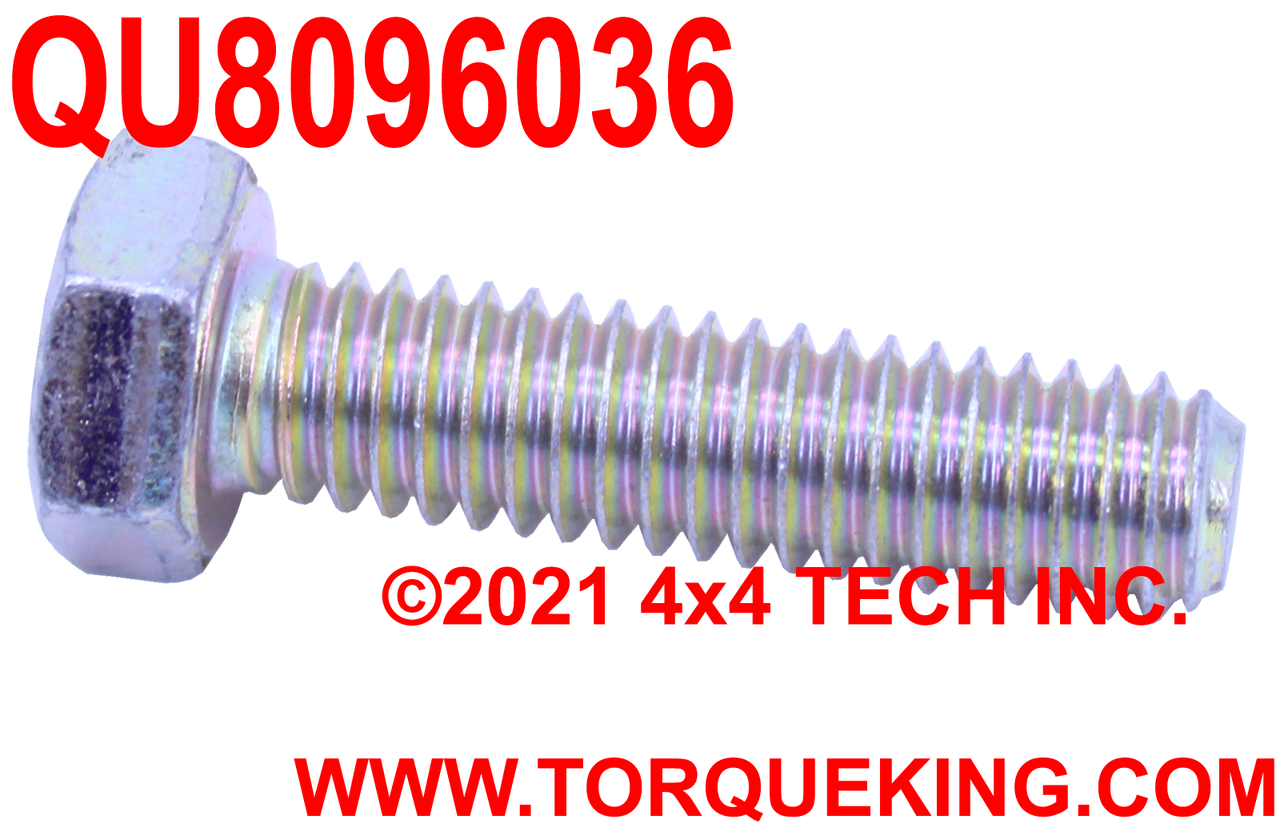 QU8096036 5/16-18 x 1 1/4 UNC Grade 8 Coarse Thread Hex Head Bolt Torque King 4x4