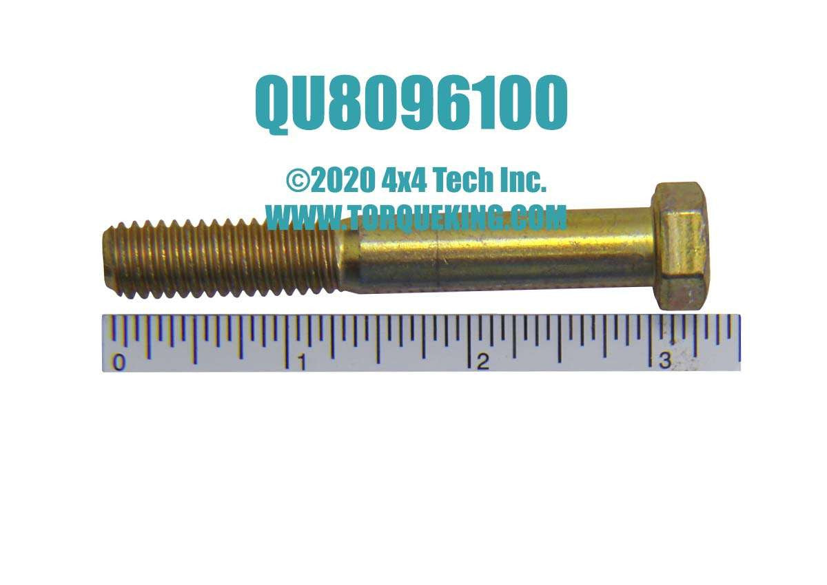 QU8096100 7/16-14 x 3 Grade 8 Coarse Thread Hex Head Bolt